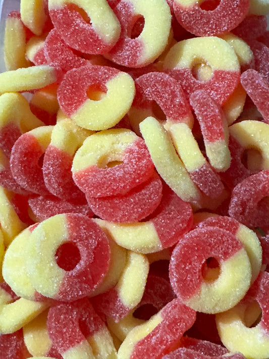 Gummy Strawberry Banana Rings - 100g