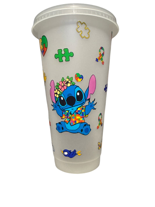 24oz Stitch Glow In The Dark Cold Cup